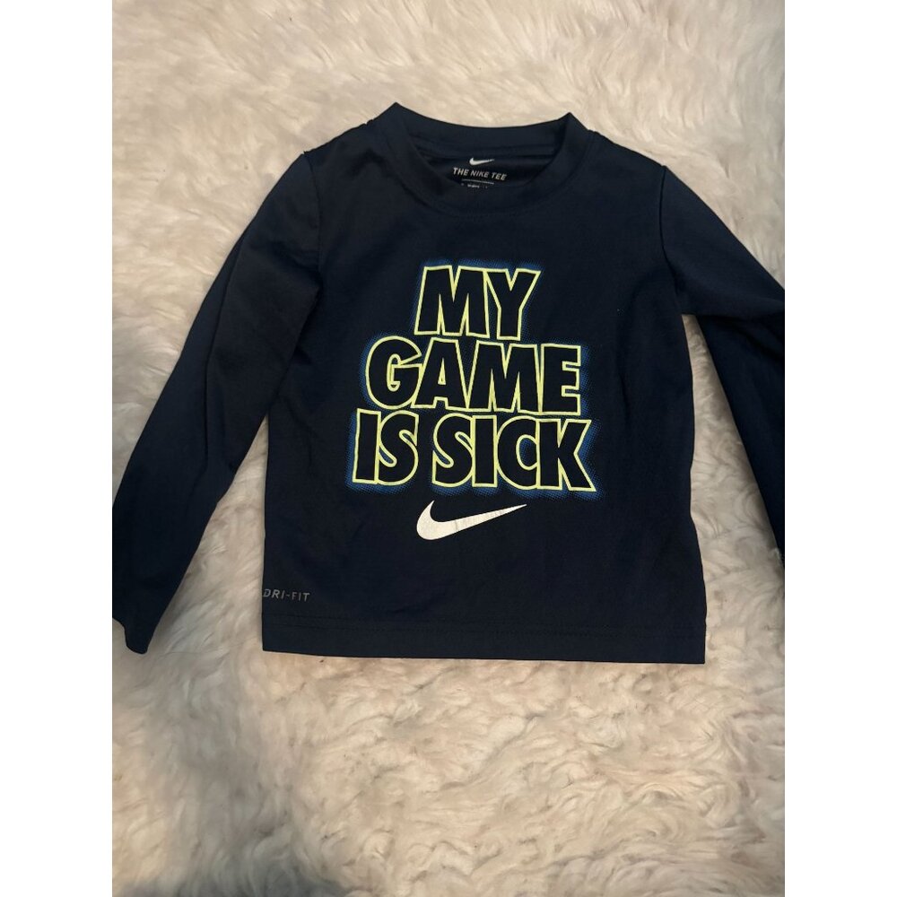 Nike Toddler Boys Long Sleeve Shirt My Game Is Sick 1-2Y